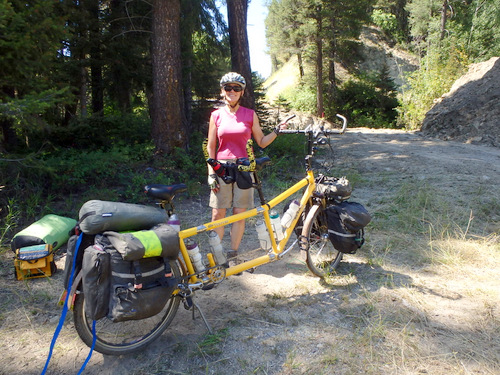 GDMBR: This is a picture of us re-loading our bike.